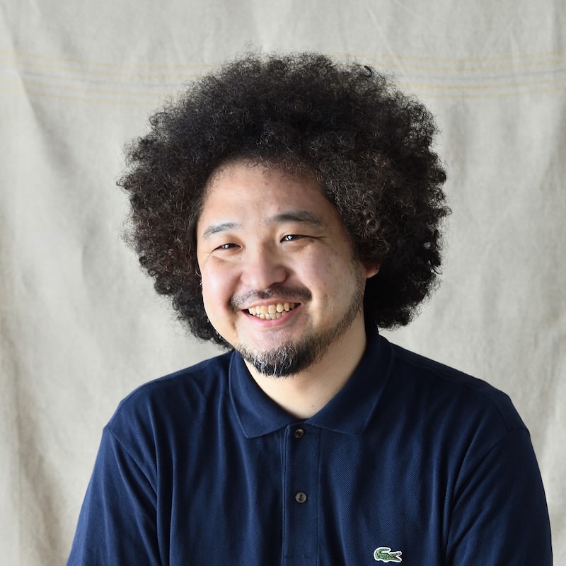 Soichi Masuda の顔写真。アフロヘア。